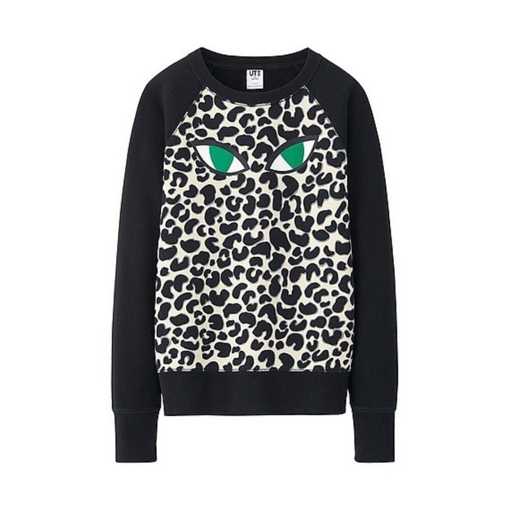 LULU  GUINNESS ANIMAL EYES SWEATSHIRT  SIZE XS